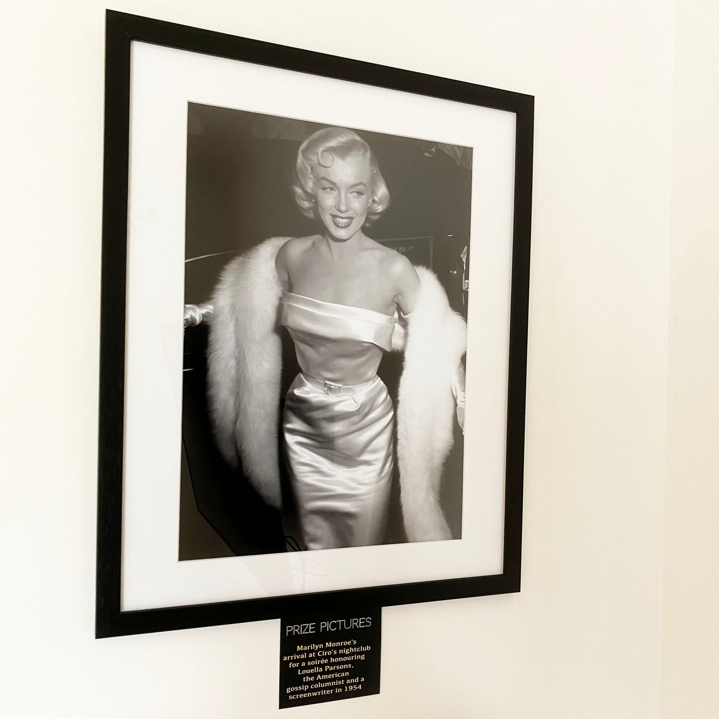 Marilyn Monroe Framed Photo Print Arriving at Circo's Nightclub in Hollywood, 1954