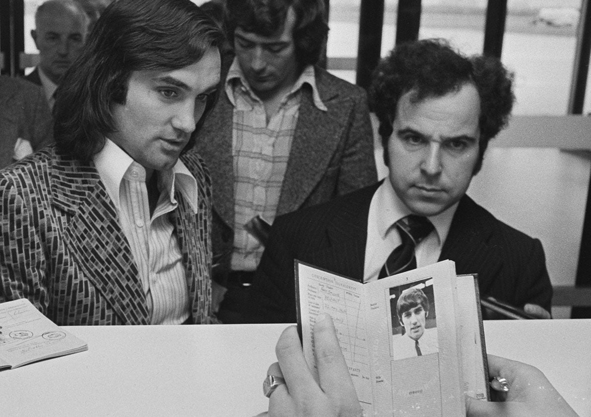 George Best Framed Photo Print at Airport 1976