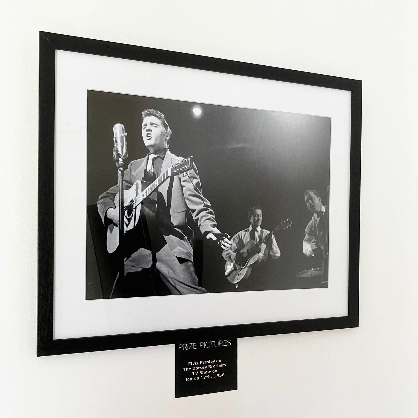 Elvis Presley Framed Photo Print on TV 1956