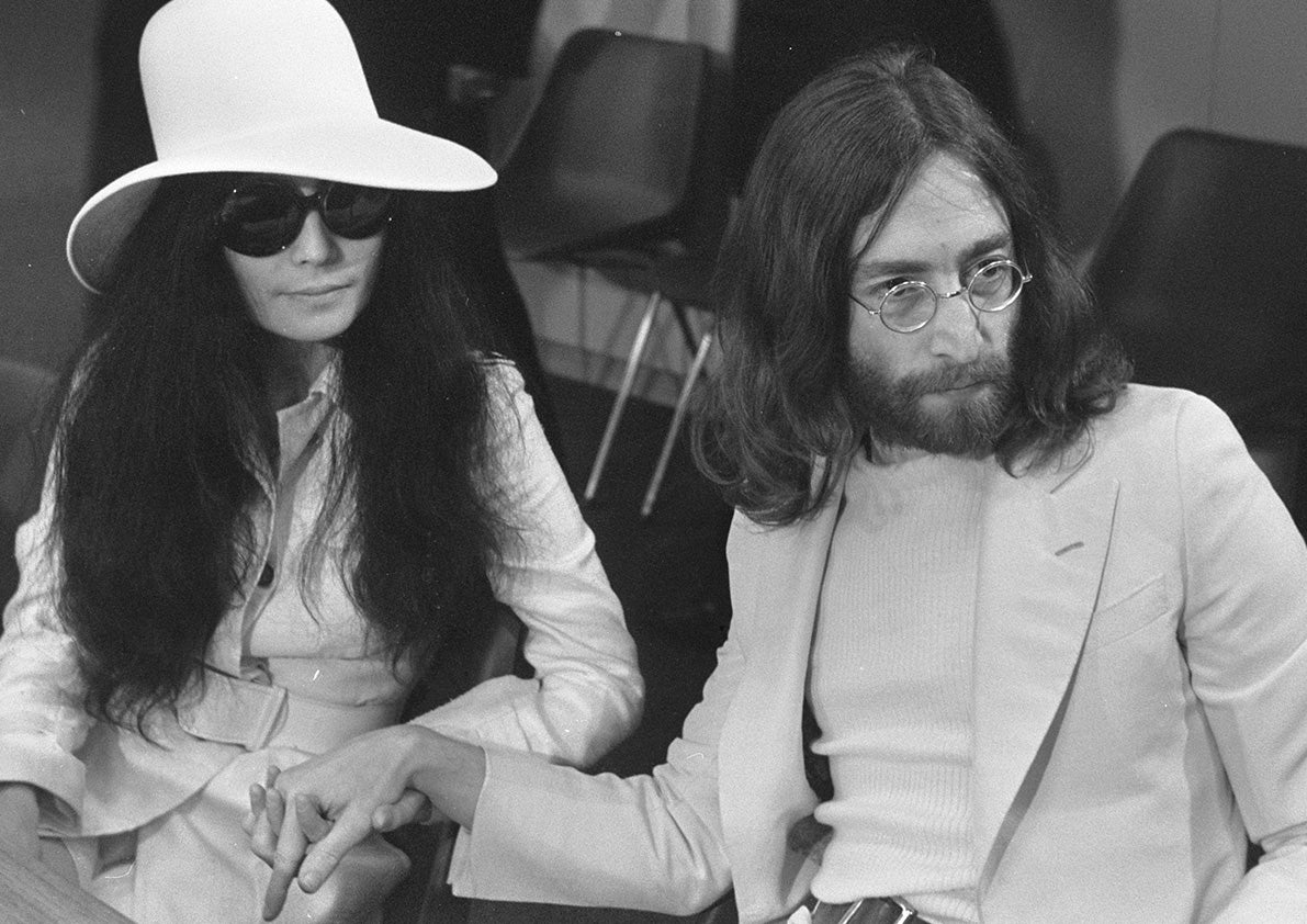 John Lennon and Yoko Ono Framed Photo Print Leaving for Vienna 1969