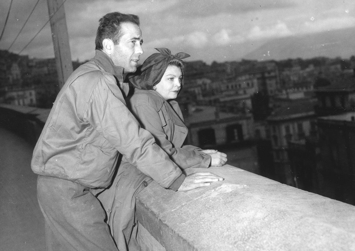 Humphrey Bogart and Wife in Naples 1943